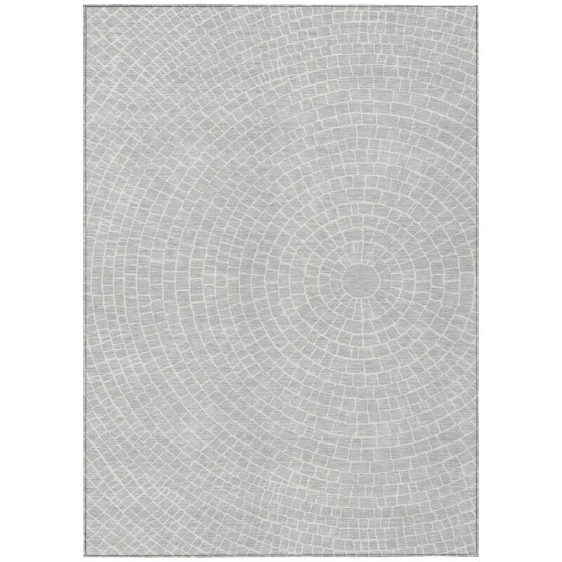 Machine Washable Indoor/ Outdoor Modern Gravity Chantille Rug