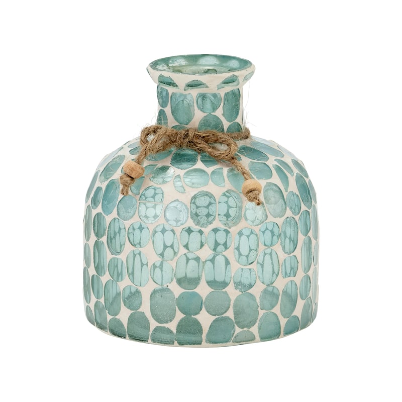 Sagebrook Home Glass Mosaic Vase
