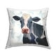 preview thumbnail 1 of 2, Stupell Patriotic Farm Cow Painting with Blue Stars Decorative Printed Throw Pillow by Victoria Borges