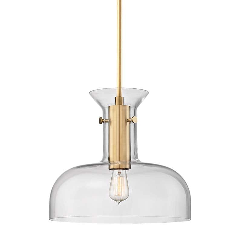 Hudson Valley Lighting Coffey Single Light 16" Wide Pendant - Aged Brass