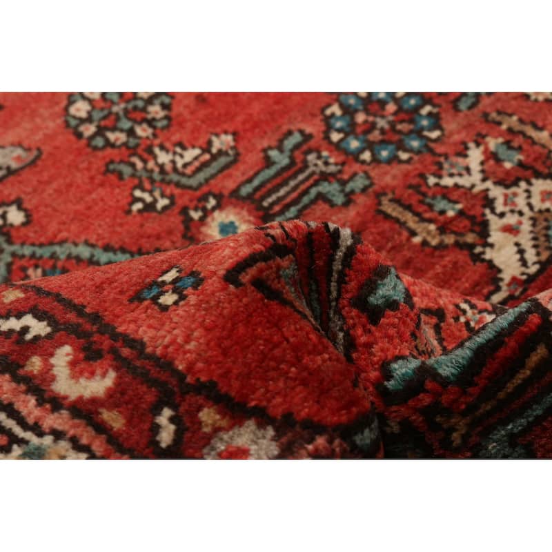 ECARPETGALLERY Hand-knotted Andelz Red Wool Rug - 3'3 x 10'0