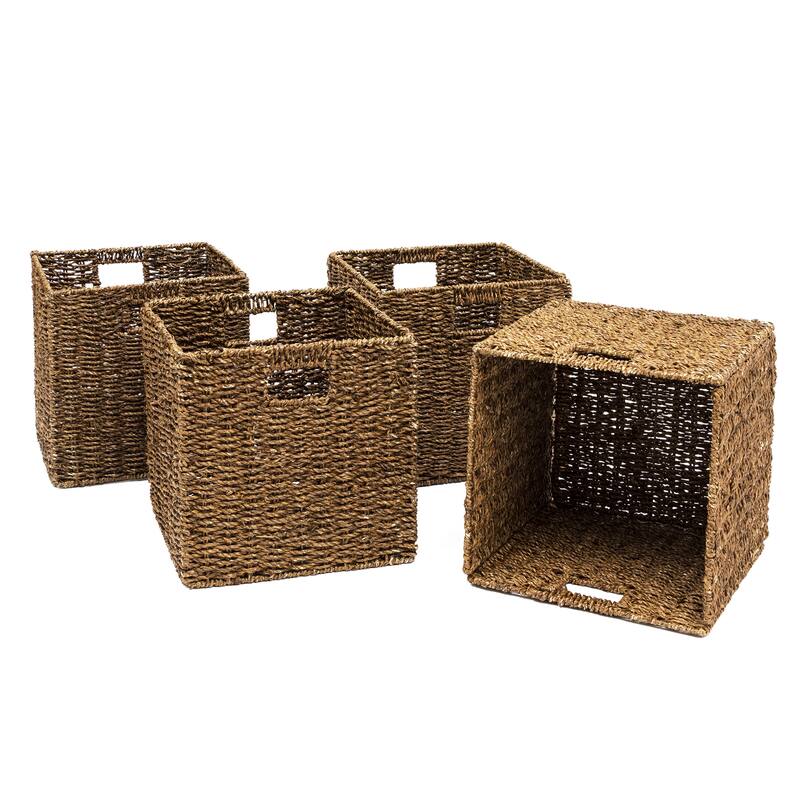 Trademark Innovations Foldable Storage Basket with Iron Wire Frame