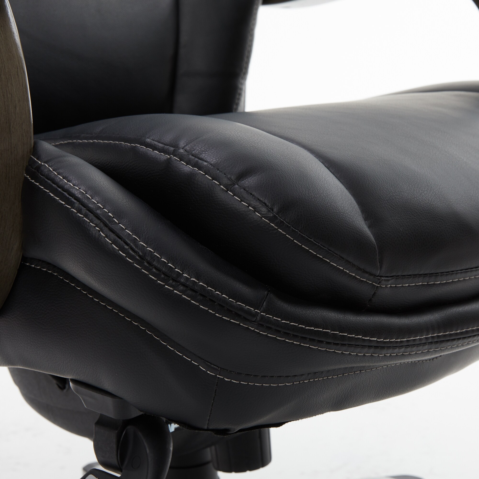 Shop La Z Boy Bonded Leather Metal Big Tall Executive Chair Overstock 27551170 Coffee