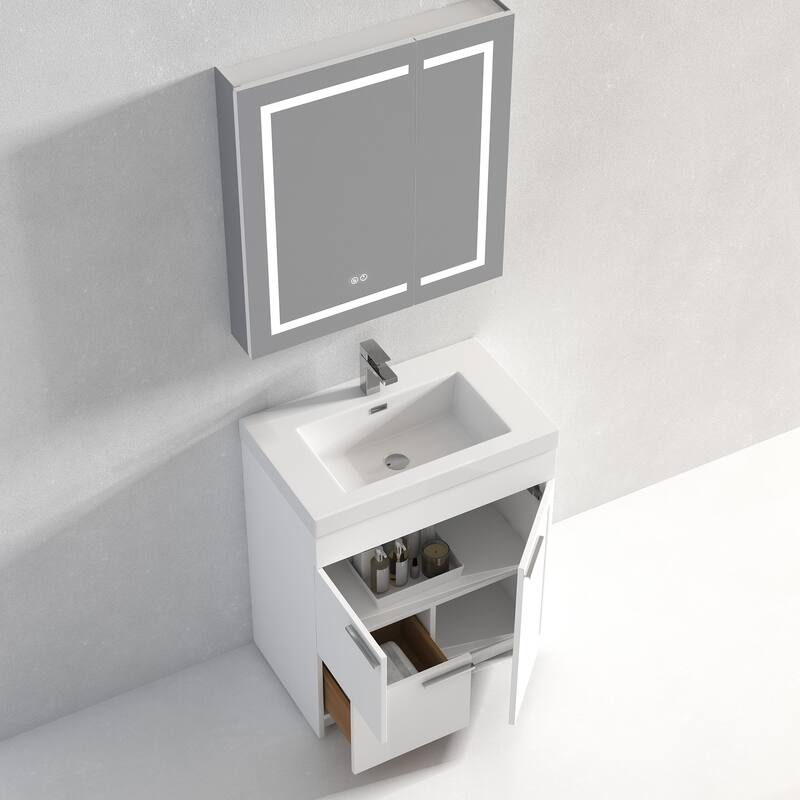 Blossom Hanover 30 Inch Bathroom Vanity with Topmount Acrylic Sink