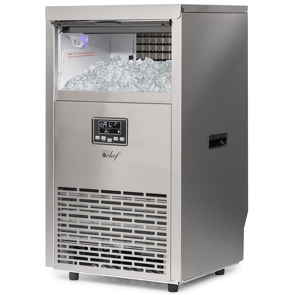 Deco Chef Commercial Ice Maker - 99lb/Day - 33lb Storage Capacity - Stainless Steel