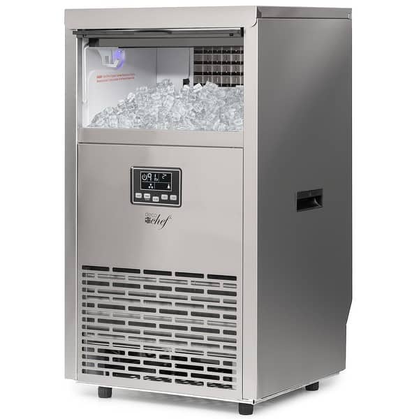 Deco Chef Compact Countertop Ice Maker 26lbs in 24Hrs, 9 Ice Cubes in 6 Minutes, Stainless