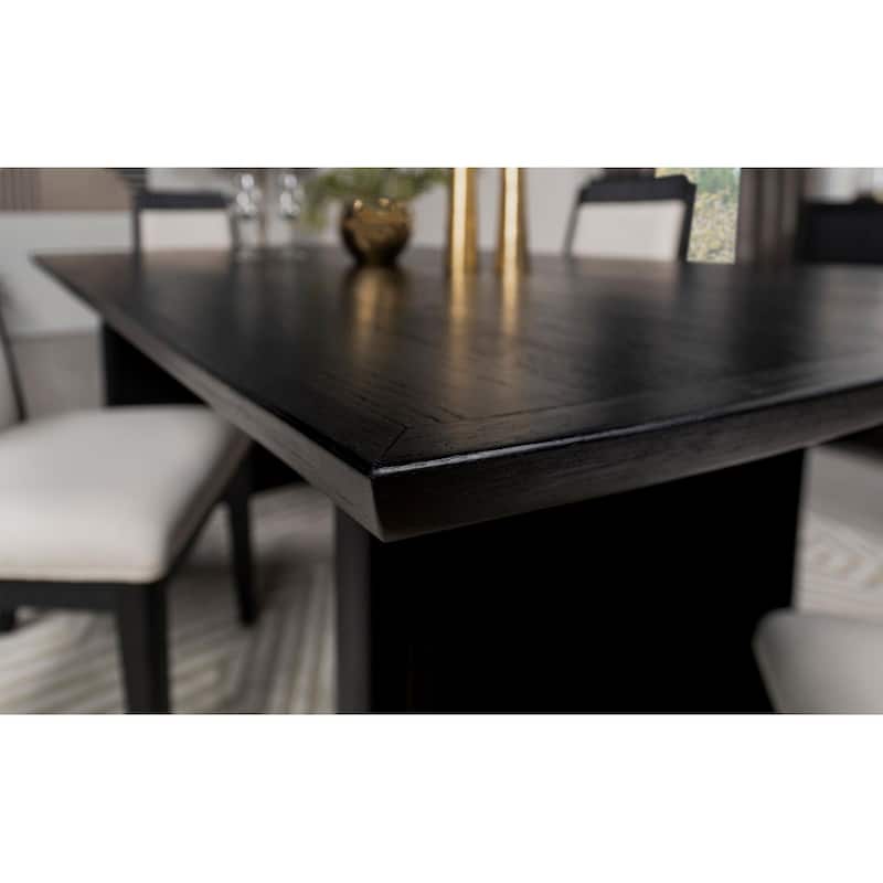 Mason Black 7-piece Dining Set with Extension Leaf