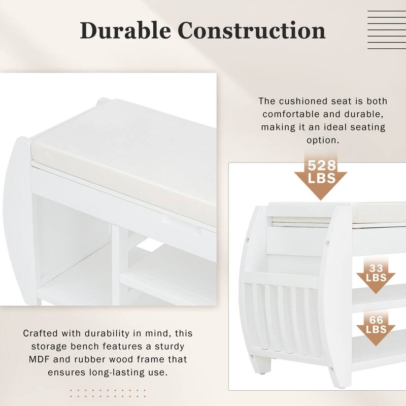 Vintage Multifunctional Storage Bench