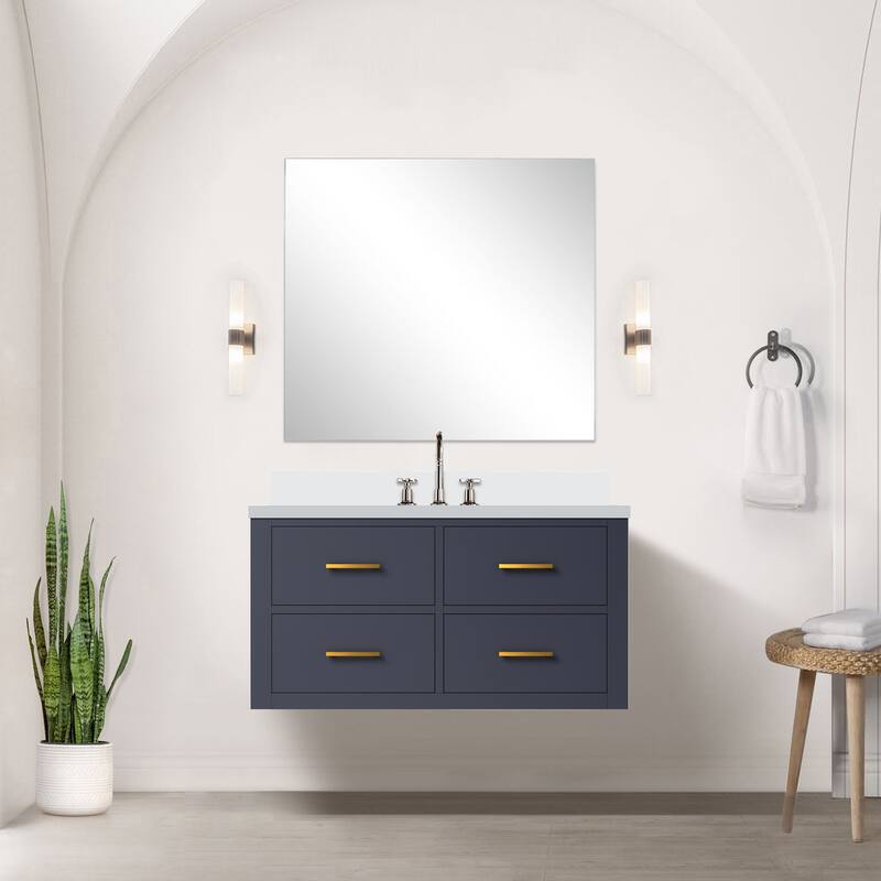 Castor Bath Vanity with Quartz Top and Sink