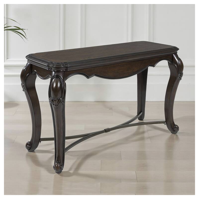 Signature Design by Ashley Maylee Dark Brown Sofa Table - 51" W x 20" D x 30" H - Veneer/MDF - 51" W x 20" D x 30" H - Dark Brown