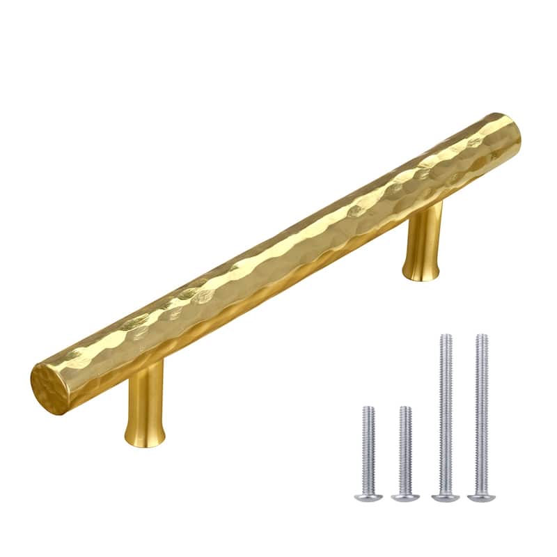 3-3/4 Inch Hole Center Copper Kitchen Cabinet Handles 100% Solid Brass Drawer Pulls (5-PACK)