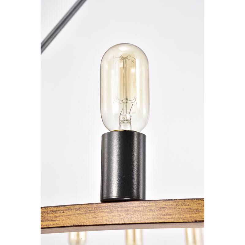 Nate Wood Grain+Smith Iron 24-Light 47-Inch Round Wagon Wheel Chandelier