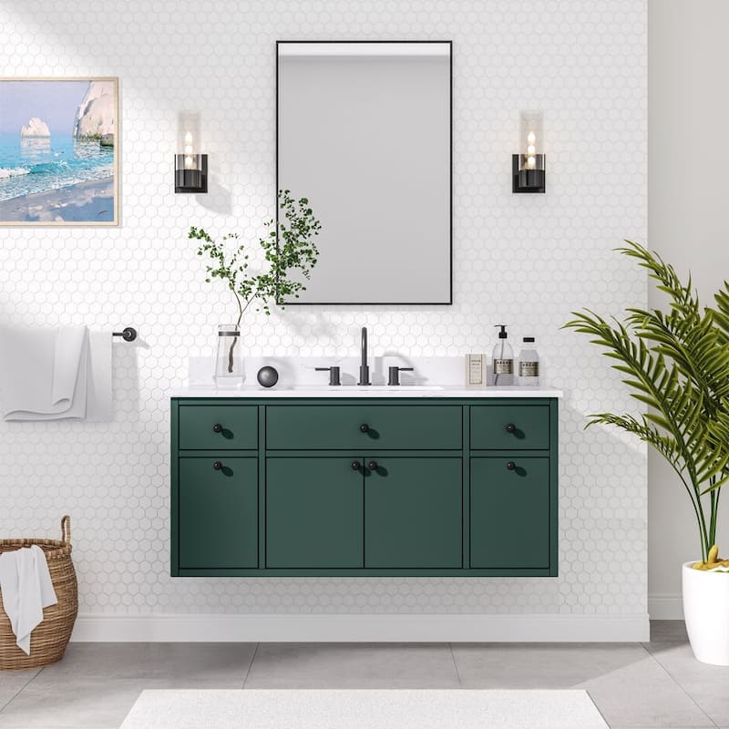 Avanity Paisley 48 in. Single Sink Vanity with Cala White Engineered Top