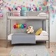 preview thumbnail 1 of 6, Modern Twin over Twin Metal Bunk Bed with Ladder and Sturdy System for Adults Teens Silver