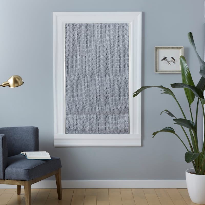 ATI Home Esme Total Blackout Roman Shade 23"x64" Dark Grey.