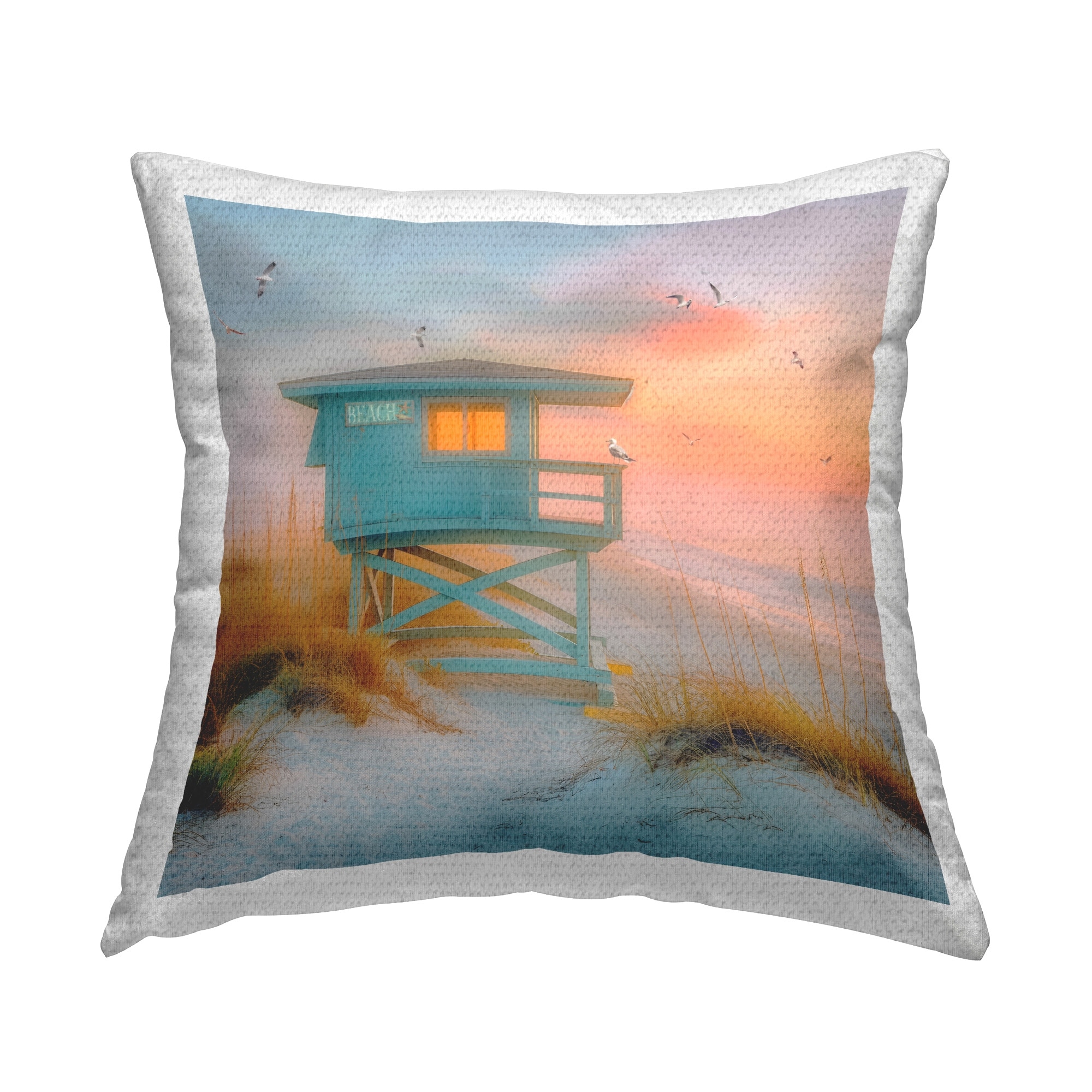 Stupell Coastal Charm Beach Printed Outdoor Throw Pillow Design by Steve Hunziker