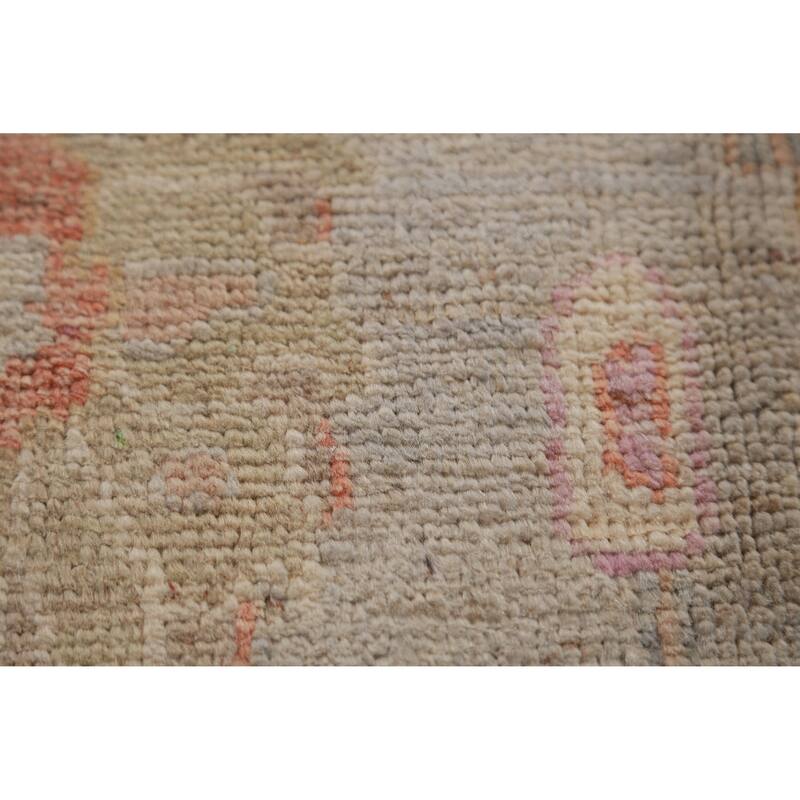Hand Knotted Oriental 100% Wool Carpet Transitional All-Over Greys & Charcoal Oushak Area Rug - 8' 10'' X 5' 10''