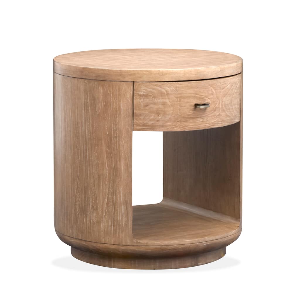 Magnussen Home Sanford Chateau Brown Round End Table - 24''W x 24''D x 25''H