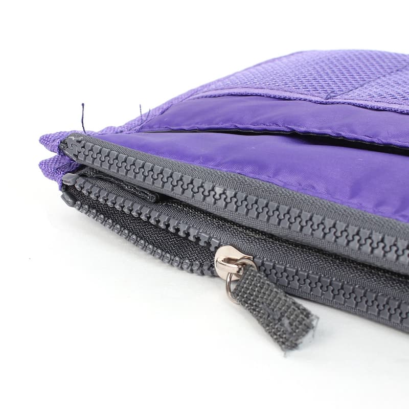 Purple Cosmetic Makeup Storage Handbag Tote Insert Purse Organizer Pouch Bag