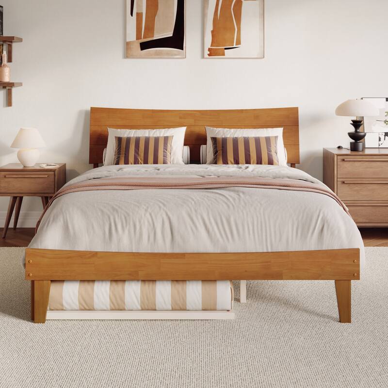 Phoenix Wood Platform Bed with Trundle