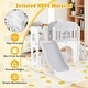 preview thumbnail 17 of 19, Gymax 9 in 1 Toddler Slide L Shaped Kids Slide & Climber Playset w/