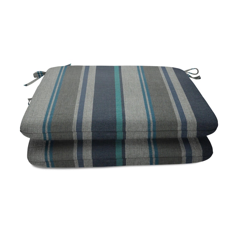 20 inch square Sunbrella stripe seat pad (2 pack)