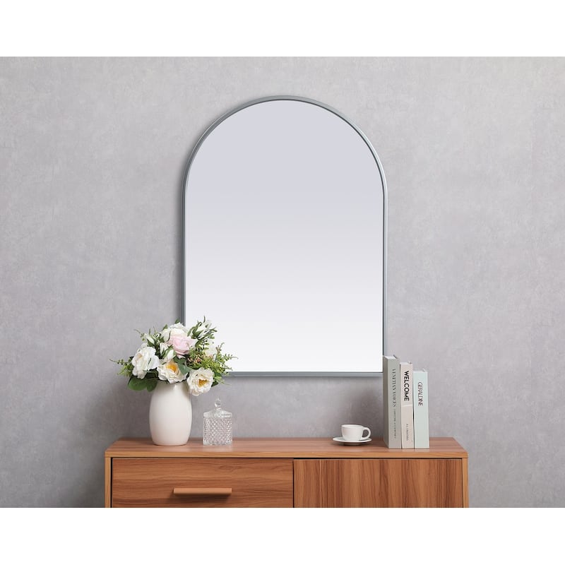 Indigo Home Metal Frame Arch Mirror 22x30 Inch