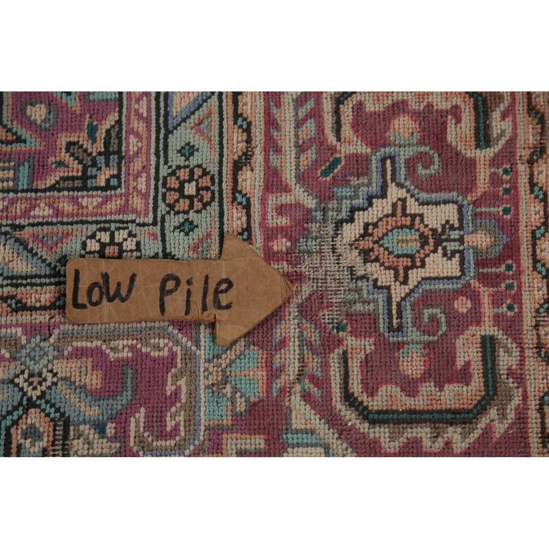 Geometric Tabriz Persian Vintage Area Rug Handmade Wool Carpet - 9'7"x 12'5"