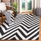 preview thumbnail 1 of 46, SAFAVIEH Handmade Flatweave Dhurries Caryn Modern Moroccan Wool Rug 5' x 8' - Black/Ivory