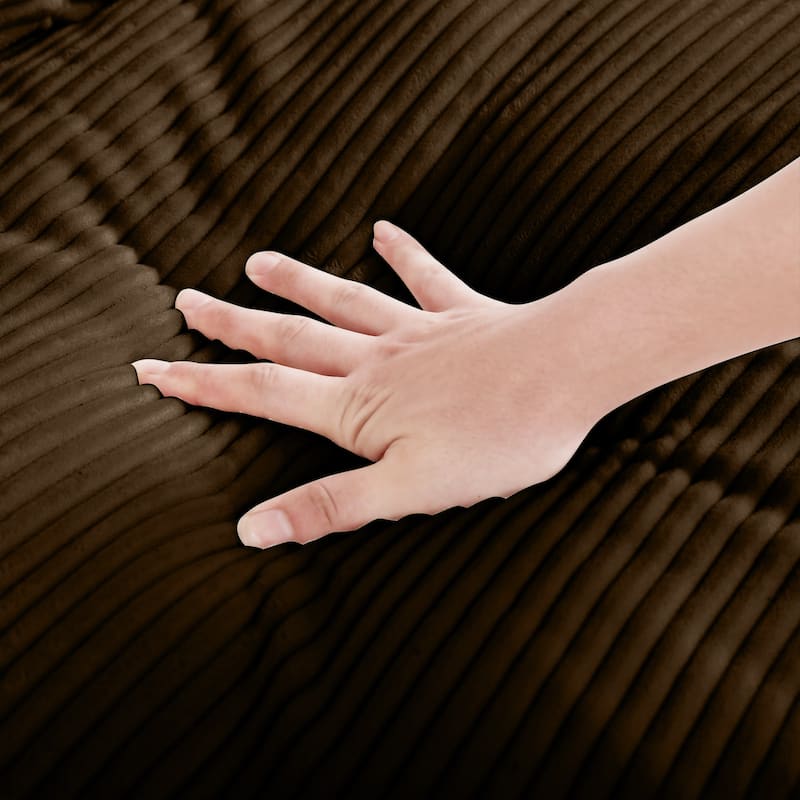 Chenille Lounge Chair for Reading, Modern Single Sofa Chair, Upholstered Living Room Accent Chair with Waist Pillow