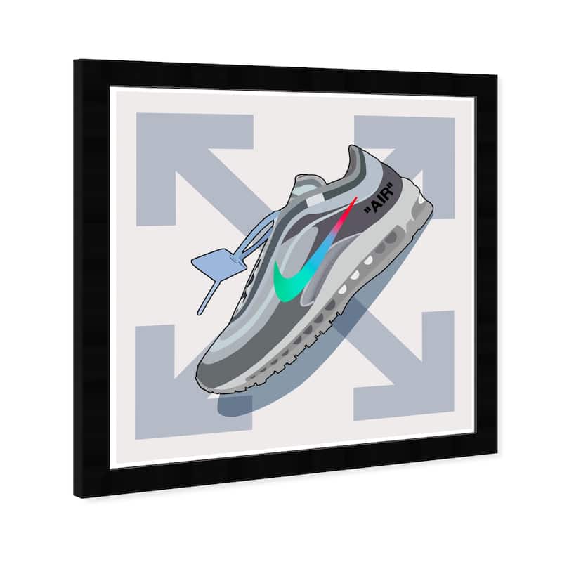 Wynwood Studio Prints Fashion and Glam Modern Day Sneaker Gray and Light Gray Modern & Contemporary Wall Art Canvas Print