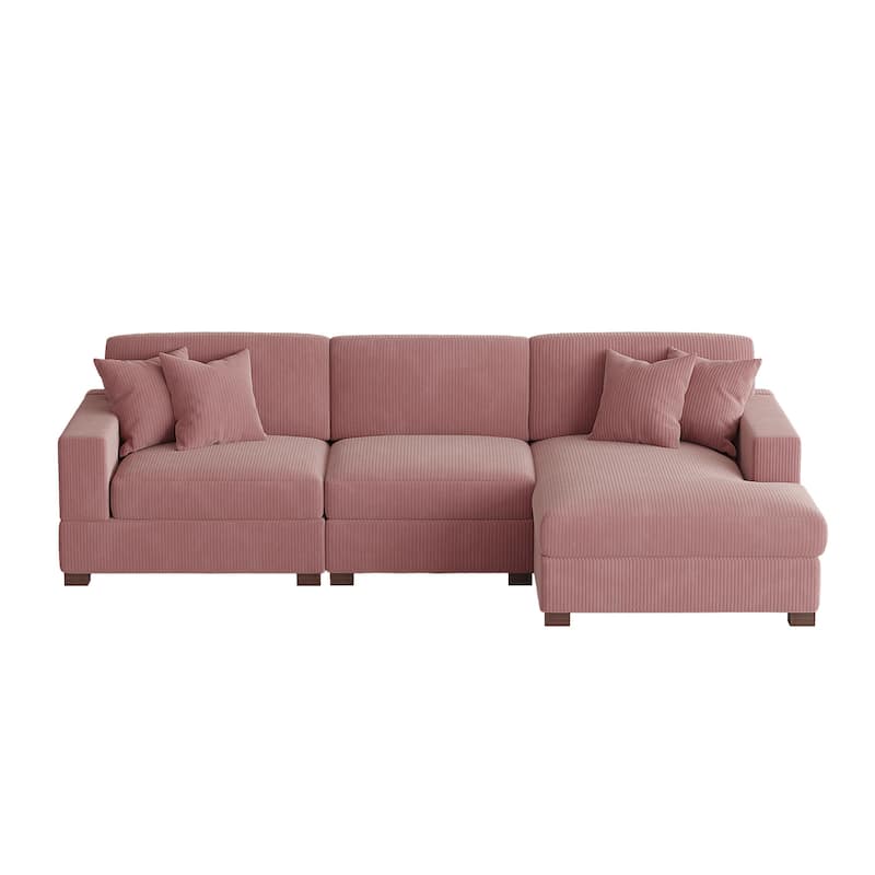 Oversized Modular Sectional Sofa Set with Pillows for Living Room
