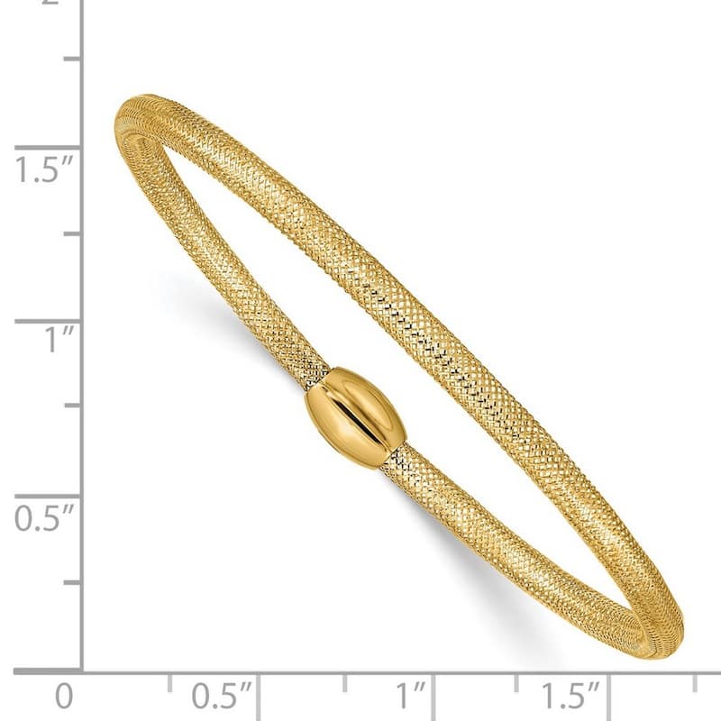 Curata 14k Yellow Gold Stretch Mesh Bracelet