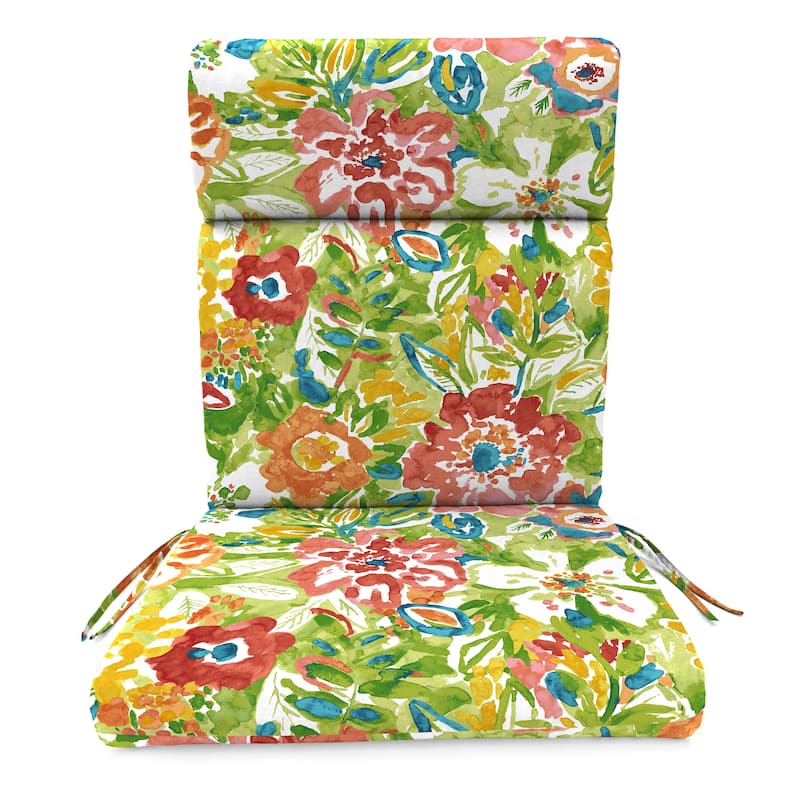22" x 44" Outdoor Chair Cushion with Ties and Loop - 44'' L x 22'' W x 4'' H