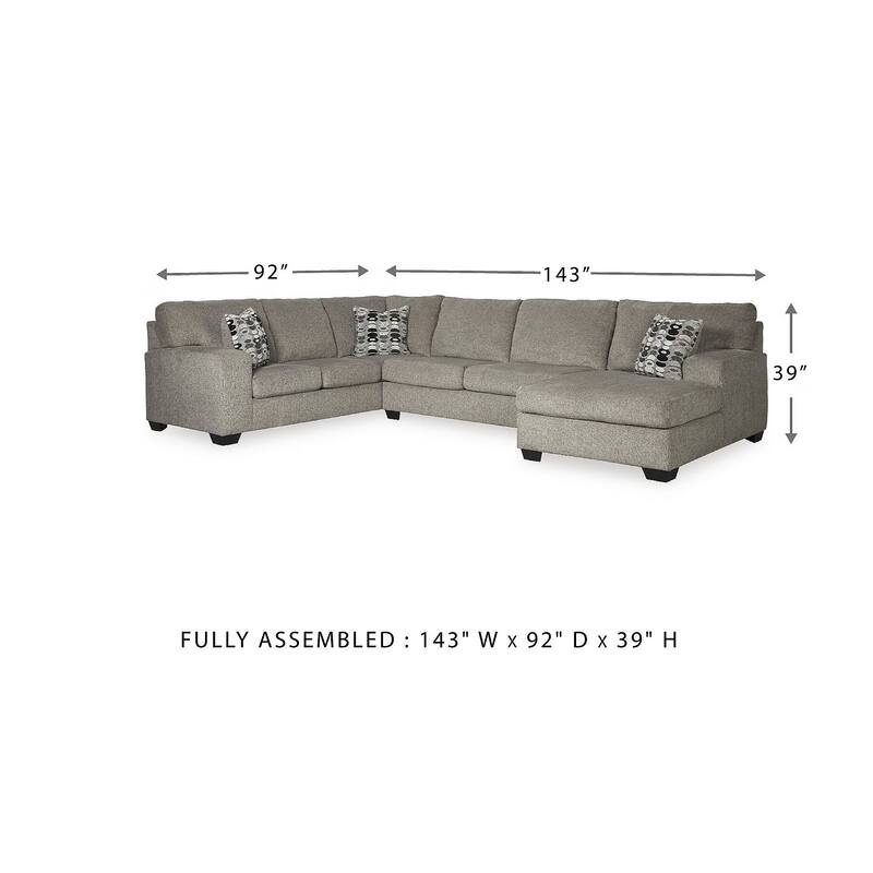 Ballinasloe 3-Piece Sectional- Platinum