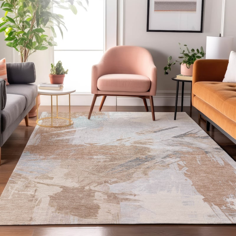 Premium Washable Super Soft Modern Brushstrokes Mayfield Rug