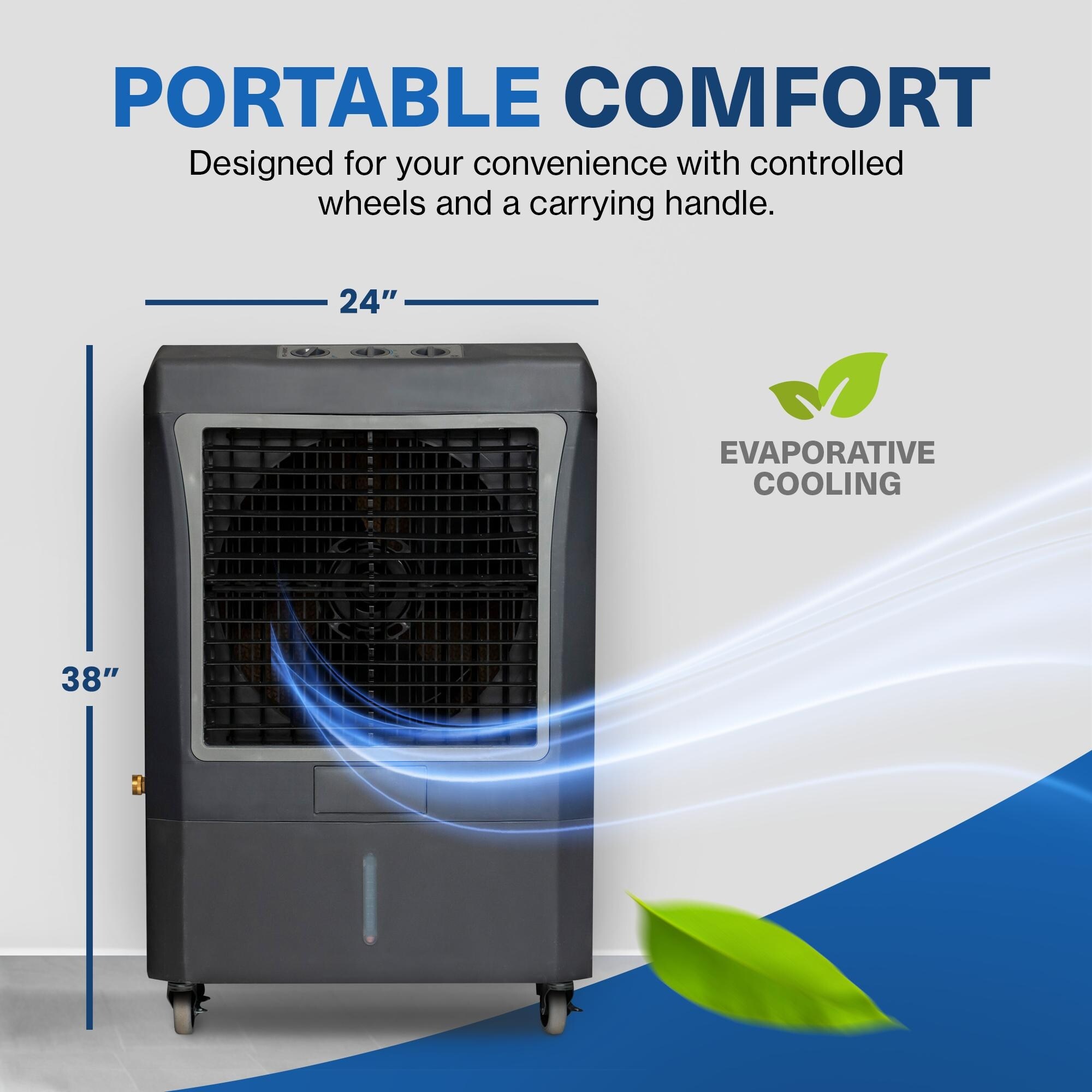 Hessaire MC37M Indoor or Outdoor Portable 950 Sq Ft Evaporative