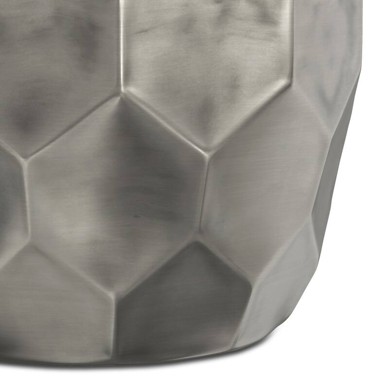 WYNDENHALL Cristy Industrial 16 inch Wide Metal Accent Side Table, Fully Assembled - 16 W x 16 D x 19.5 H