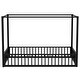 preview thumbnail 19 of 22, Metal Floor Bed Frame with Wardrobe and Built-In Storage Shelves