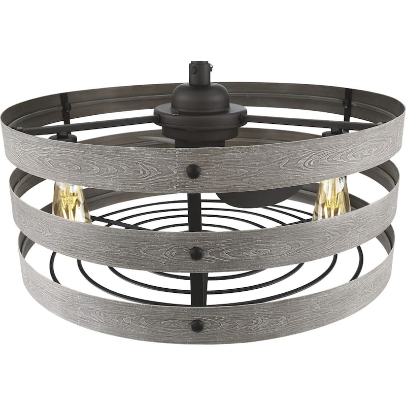 Gulliver 23" 3-blade fandelier with LED lights - 14.180" x 26.580" x 27.000"