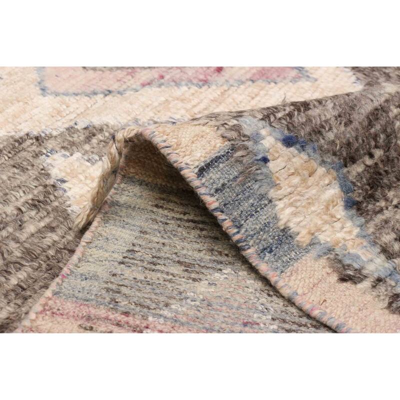 ECARPETGALLERY Hand-knotted Tangier Dark Brown Silk, Wool Rug - 8'0 x 10'2