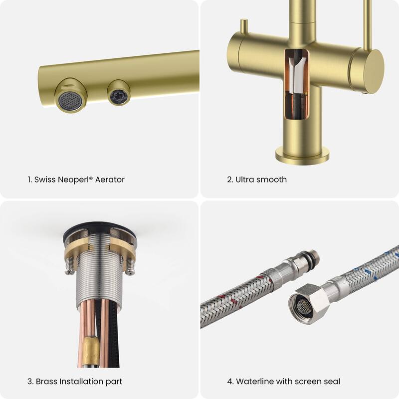 Circular 2-in-1 Water Filter Kitchen Pull Out Faucet