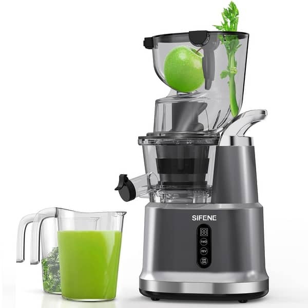 Cold Press Juicer Machines, Big Mouth 83mm Opening Whole Slow Masticating Juicer, EasyClean