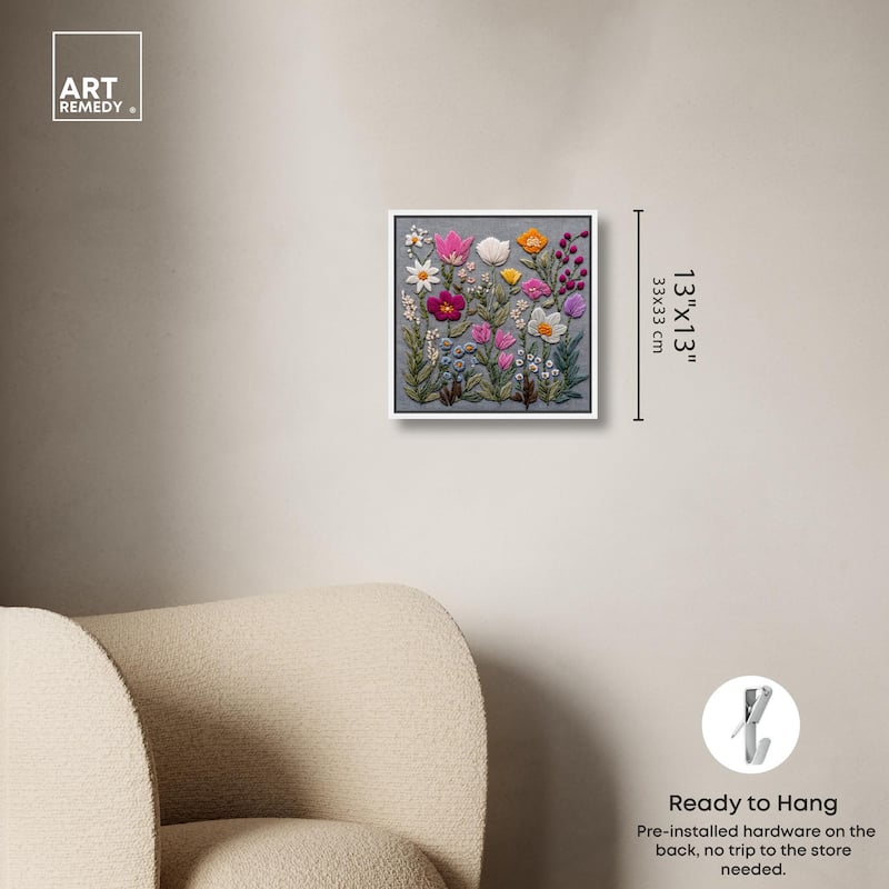 Fabric Flora Canvas by Art Remedy
