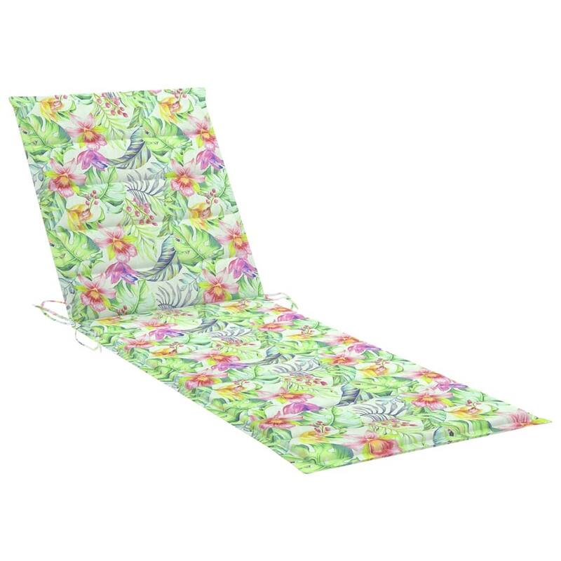 vidaXL Patio Lounge Chair with Cushion Folding Sunlounger Solid Acacia Wood - 78.7" x 24" x 11.8"/33.9"