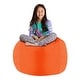 preview thumbnail 55 of 192, Kids' Stuffed Animal Storage Bean Bag Chair Cover or Toy Organizer 38 Inches Large - Solid Orange