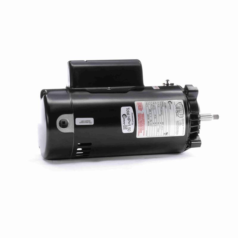 0.5 HP Two Speed C Face Shaft Pool Pump Motor, 1.30 SF
