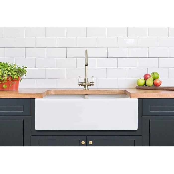 Barkano 33 Double Bowl White Farmhouse Kitchen Sink A Front True Firecaly Triple Glazed Barkano 33 Double Bowl White Farmhouse Kitchen Sink A Front True Firecaly Triple Glazed