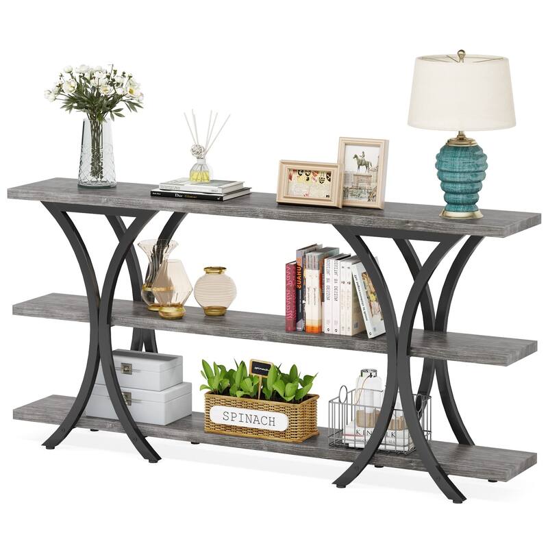 Console Table with Storage Shelf, 70.8 Inch Long Sofa Table Entry Table for Living Room Hallway