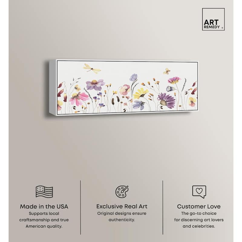 Floral Over Door Art Panoramic Canvas by Art Remedy